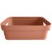 Conjunto 8 Caixas Organizadoras Cube Média 10,5L Plástico com Alças Laterais OU Terracota