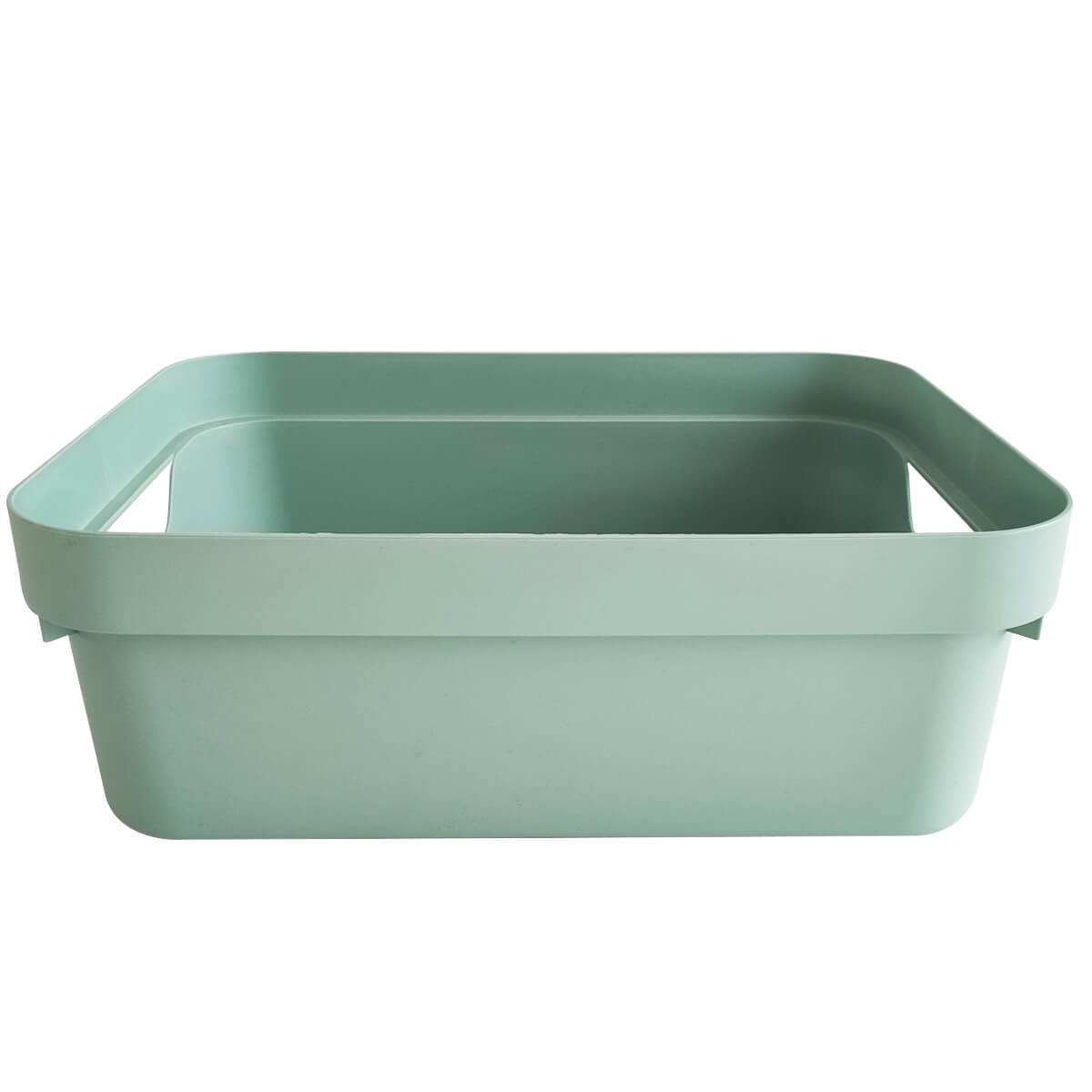 Conjunto 8 Caixas Organizadoras Cube Média 10,5L Plástico com Alças Laterais OU Verde Menta