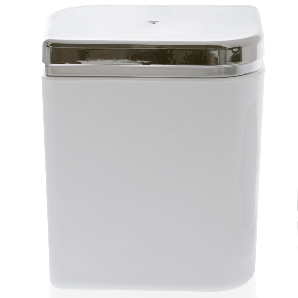 Conjunto Banheiro 4 Peças Sabonete Algodão Cotonete Escova Branco E Prata