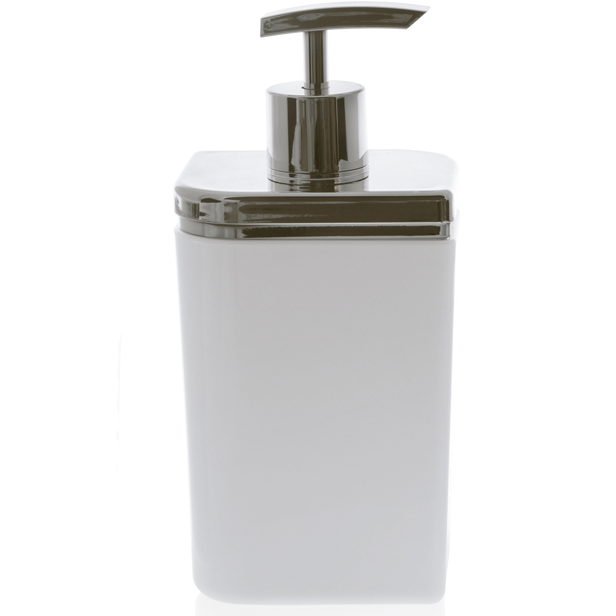 Conjunto Banheiro 4 Peças Sabonete Algodão Cotonete Escova Branco E Prata