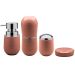 Conjunto Banheiro Saboneteiras Porta Escova Pote Para Algodão Terracota