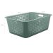 Conjunto Cesto Organizador Para Roupas Com Tampa E Caixa Organizadora Verde Eucalipto