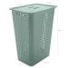 Conjunto Cesto Organizador Para Roupas Com Tampa E Caixa Organizadora Verde Eucalipto
