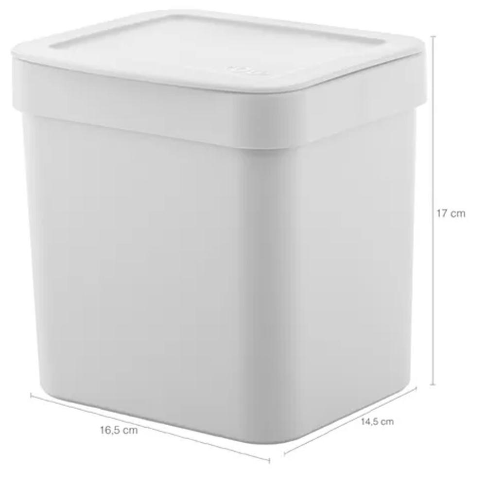 Conjunto Escorredor de Louça Pratos e Lixeira 2,5l OU para Pia ou Bancada Branco