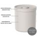 Conjunto Escova Sanitária e Lixeira 6L de Banheiro Plástica Bold Bege Ou Organize