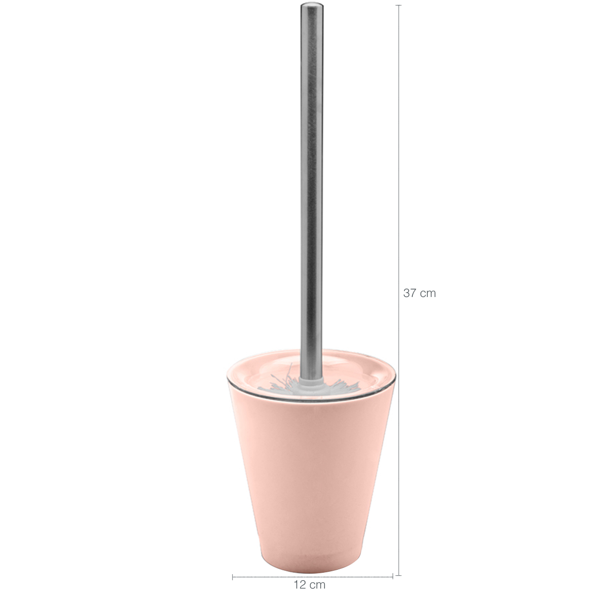 Conjunto Lixeira Para Banheiro 5 Litros Escova Sanitária Suporte Ou Rosa Nude