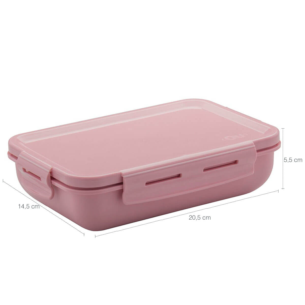 Conjunto Marmita Hermética E Sanduicheira Pote Para Lanches Frutas Rosa Quartzo
