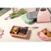 Conjunto Marmita Hermética E Sanduicheira Pote Para Lanches Frutas Rosa Quartzo