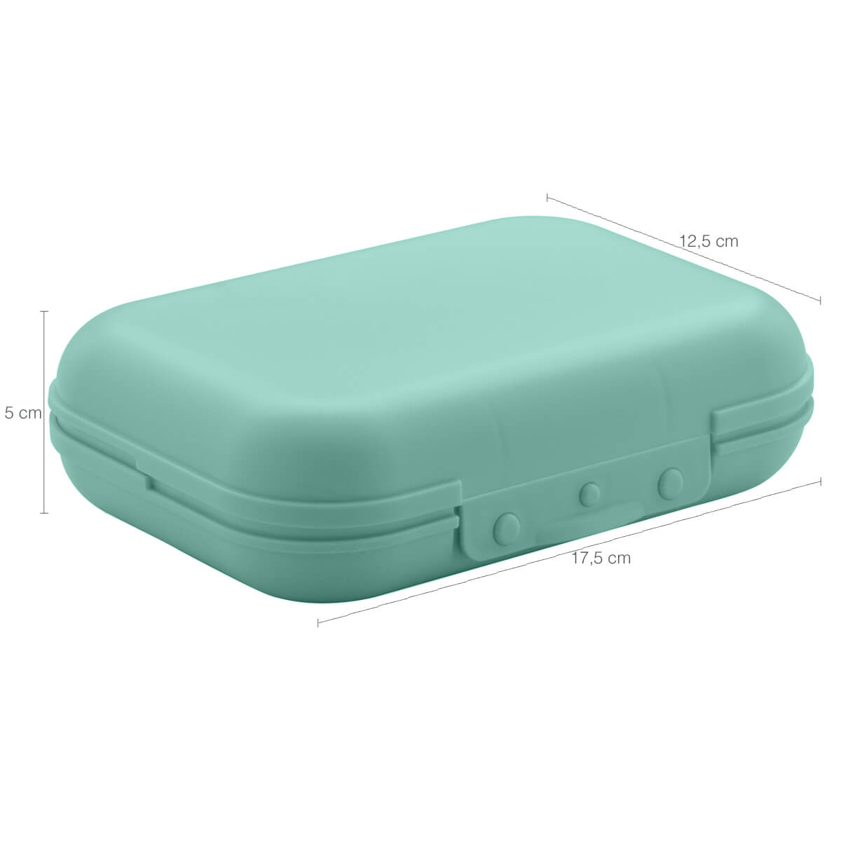 Conjunto Marmita Hermética E Sanduicheira Pote Para Lanches Frutas Verde Menta