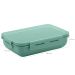 Conjunto Marmita Hermética E Sanduicheira Pote Para Lanches Frutas Verde Menta