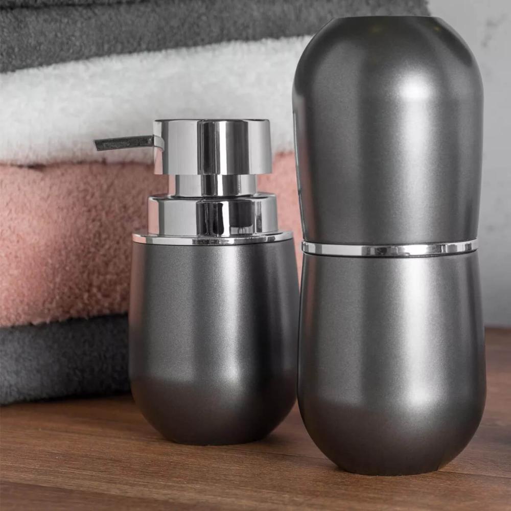 Conjunto Para Banheiro Suporte Escovas Dispenser Saboneteira