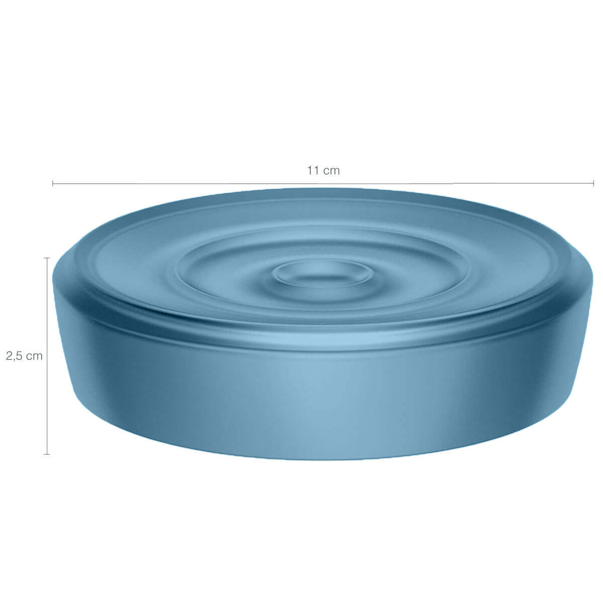 Conjunto Pia Banheiro Belly Soft Porta Escova Saboneteira Algodão Azul Glacial