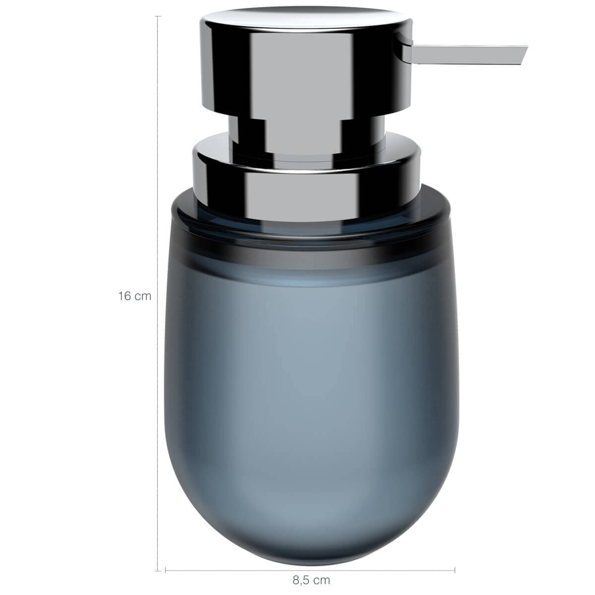 Conjunto Pia Banheiro Belly Soft Porta Escova Saboneteira Algodão Azul Glacial
