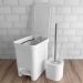 Conjunto de Banheiro Lixeira de Pedal Com Aro Interno 6L e E