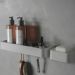 Conjunto para Banheiro Cantoneira Saboneteira e Porta Shampoo Bege Eleve Ou