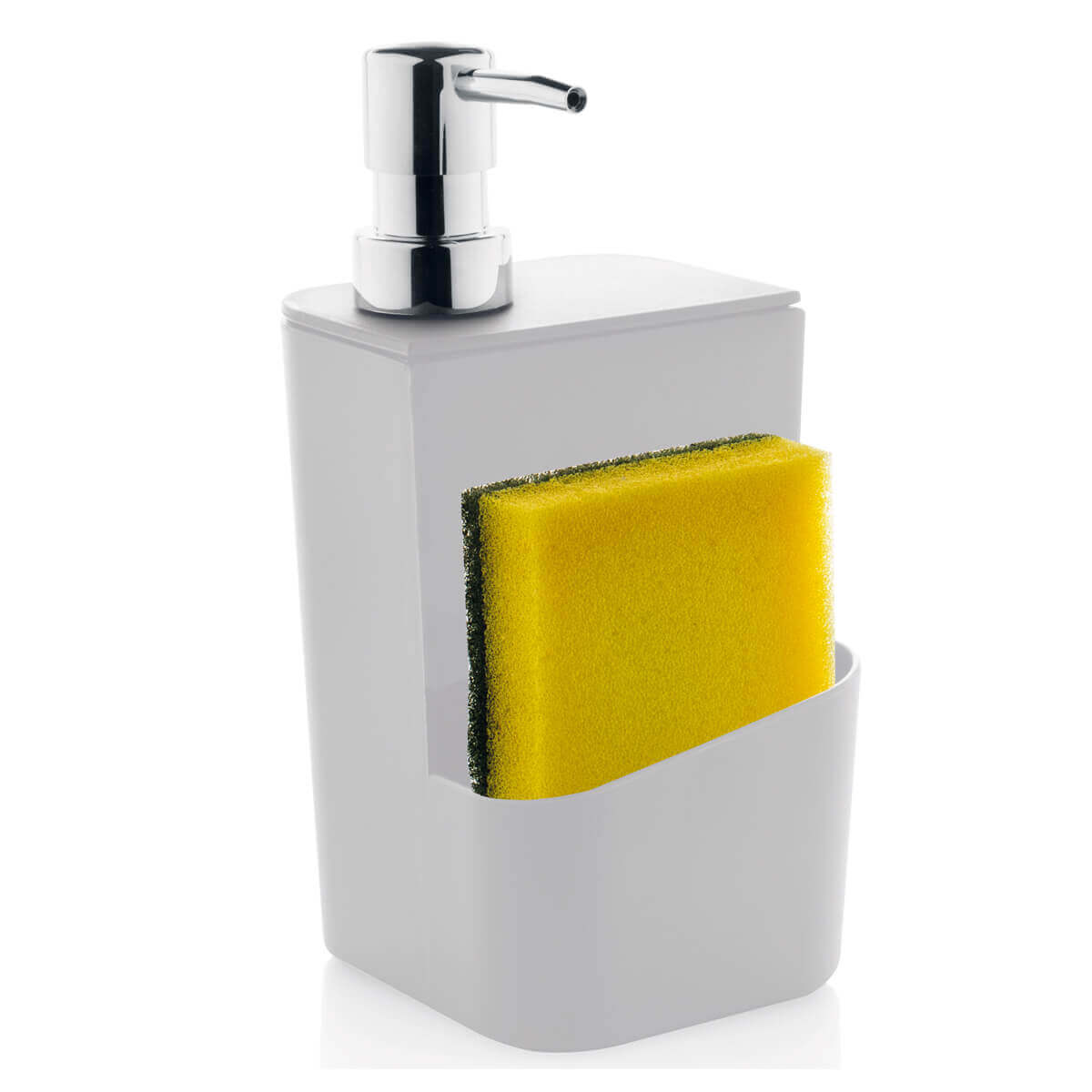 Conjunto para Pia Cozinha Lixeira 4,7 Porta Detergente Escorredor Branco