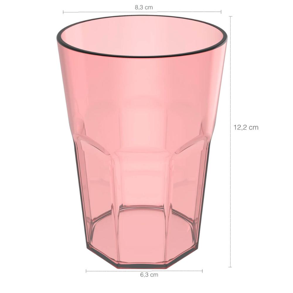 Copo De Suco 400ml Caneca Para Servir Copo De Água Rosa Quartzo