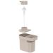 Dispenser De Detergente 650ml Organizador De Pia Porta Detergente E Esponja Bege OU