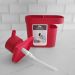 Dispenser De Detergente 650ml Organizador De Pia Porta Detergente E Esponja Vermelho OU
