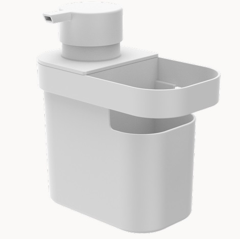 Dispenser Detergente  Organizador Pia Trium 650 ml  Branco Ou DT550 