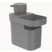 Dispenser Detergente  Organizador Pia Trium 650 ml chumbo Ou DT550 