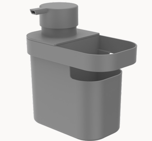 Dispenser Detergente  Organizador Pia Trium 650 ml chumbo Ou DT550 