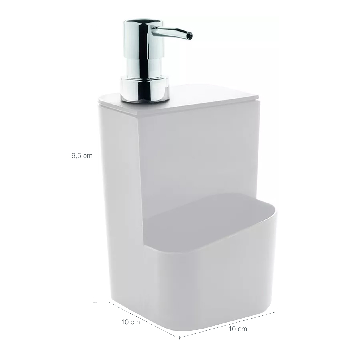 Dispenser Para Detergente Esponja 650ml Sabão Líquido Branco