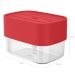 Dispenser Para Detergente Porta Esponja Sabão Líquido Trium 550ml Vermelho Ou