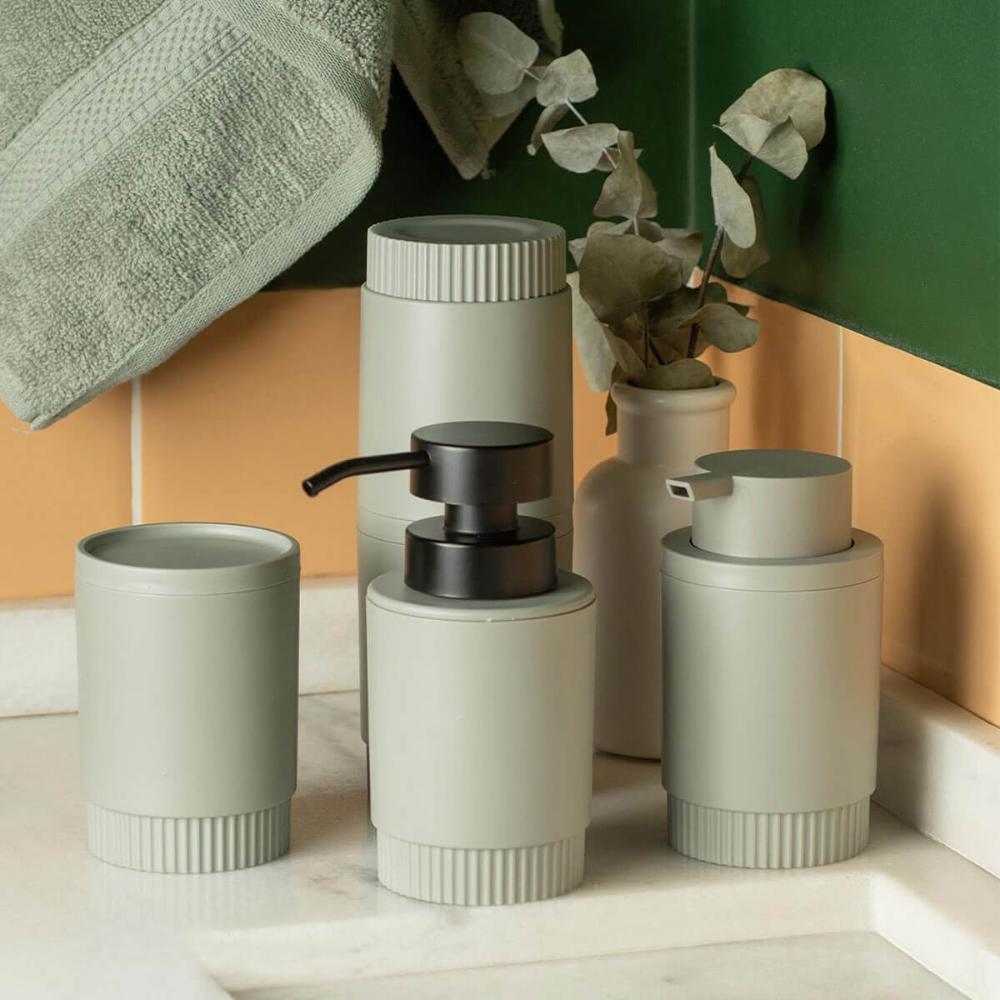 Dispenser Sabonete Líquido Dórica Ou com Válvula Dosadora 300ml Verde Sálvia