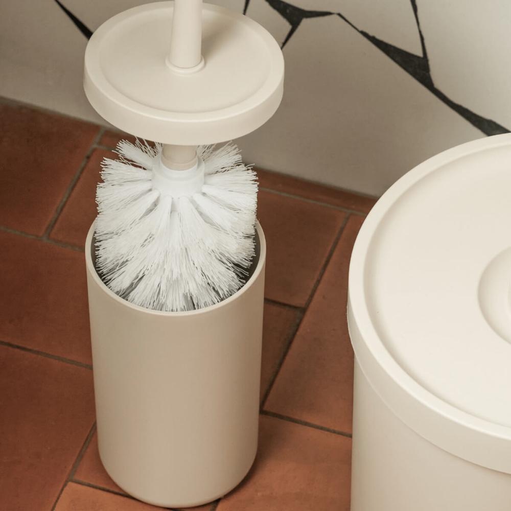 Escova Sanitária com Suporte Bold Ou Bege 9,8x34,5cm Vassoura para Vaso Sanitário Banheiro