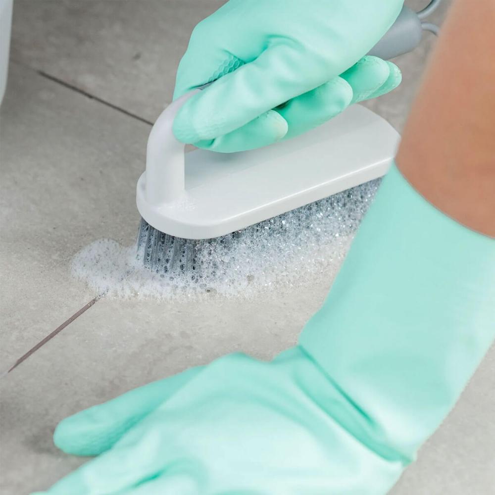 Escova para Lavar Piso Roupa Calçado Flow Bege Ou Escovão Cerdas Resistentes Anatômico