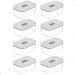 Jogo 8 Potes De Vidro Herméticos 1,2L Branco Para Freezer Forno Fresh Lock Ou
