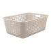 Kit 10 Caixas Organizadoras 40l com Alça Lateral Multiuso Maxi Bege Cesto Plástico Organizador Ou