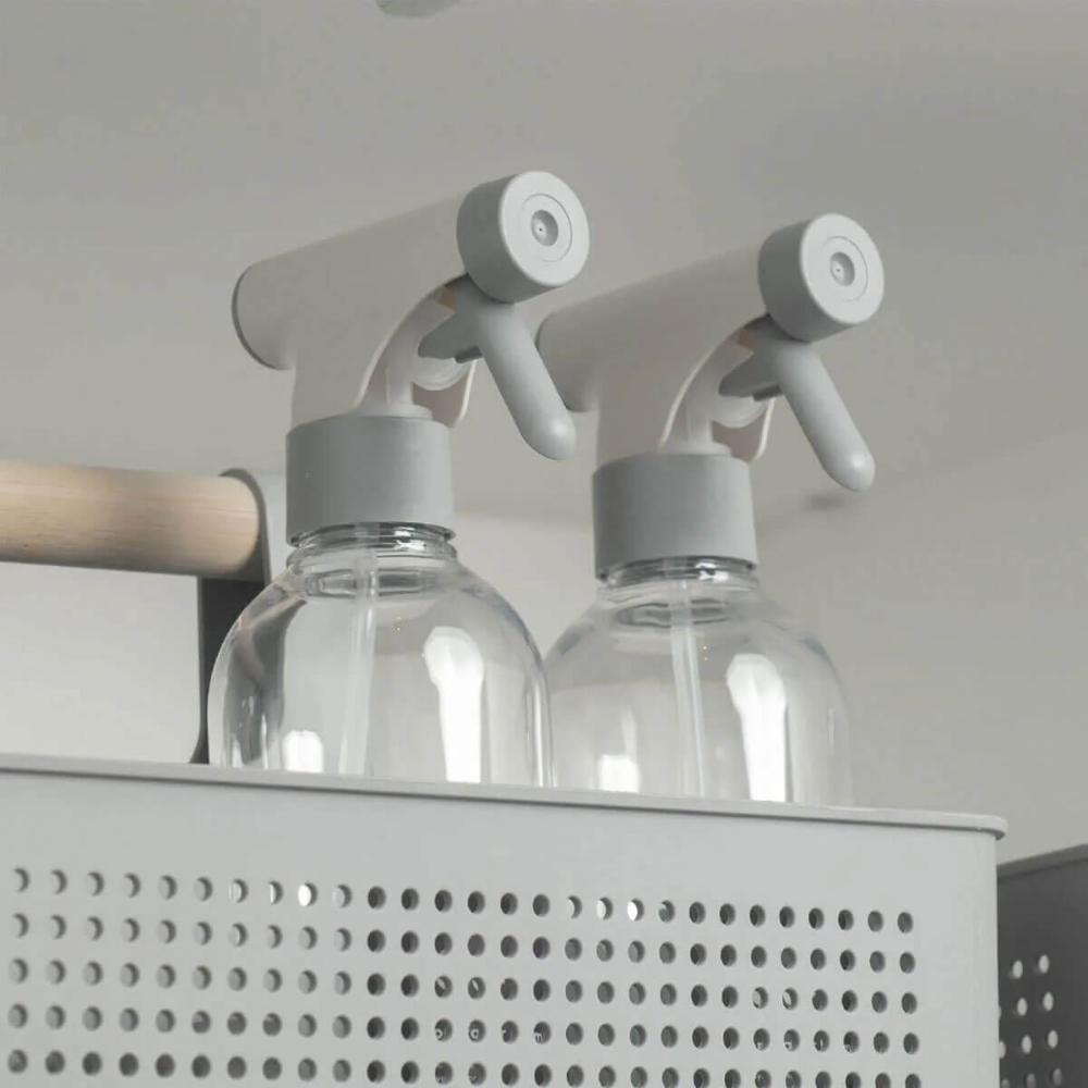 Kit 2 Borrifadores Multiuso 500ml Flow Bege com Trava de Segurança Spray Plástico Ou