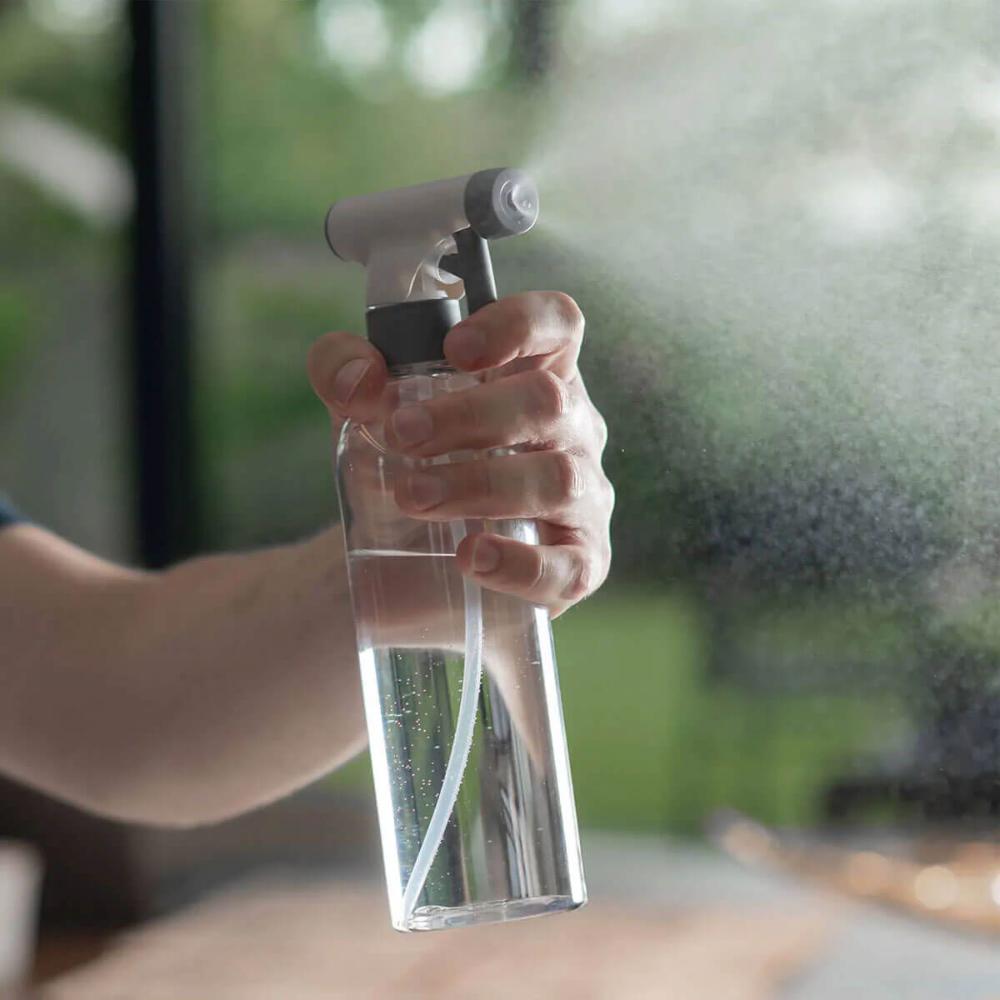 Kit 2 Borrifadores Multiuso 500ml Flow Bege com Trava de Segurança Spray Plástico Ou