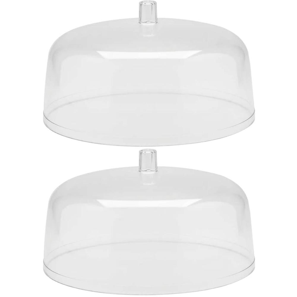 Kit 2 Cúpulas para Prato de Bolo 30cm Tampas Boleira Natural