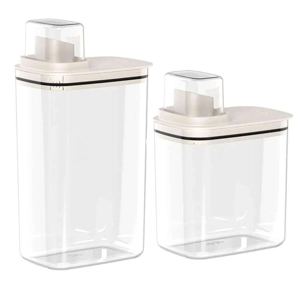 Kit 2 Dispenser para Sabão Líquido Amaciante 1,5L e 2,3L Flow Tampa Medidora Ou