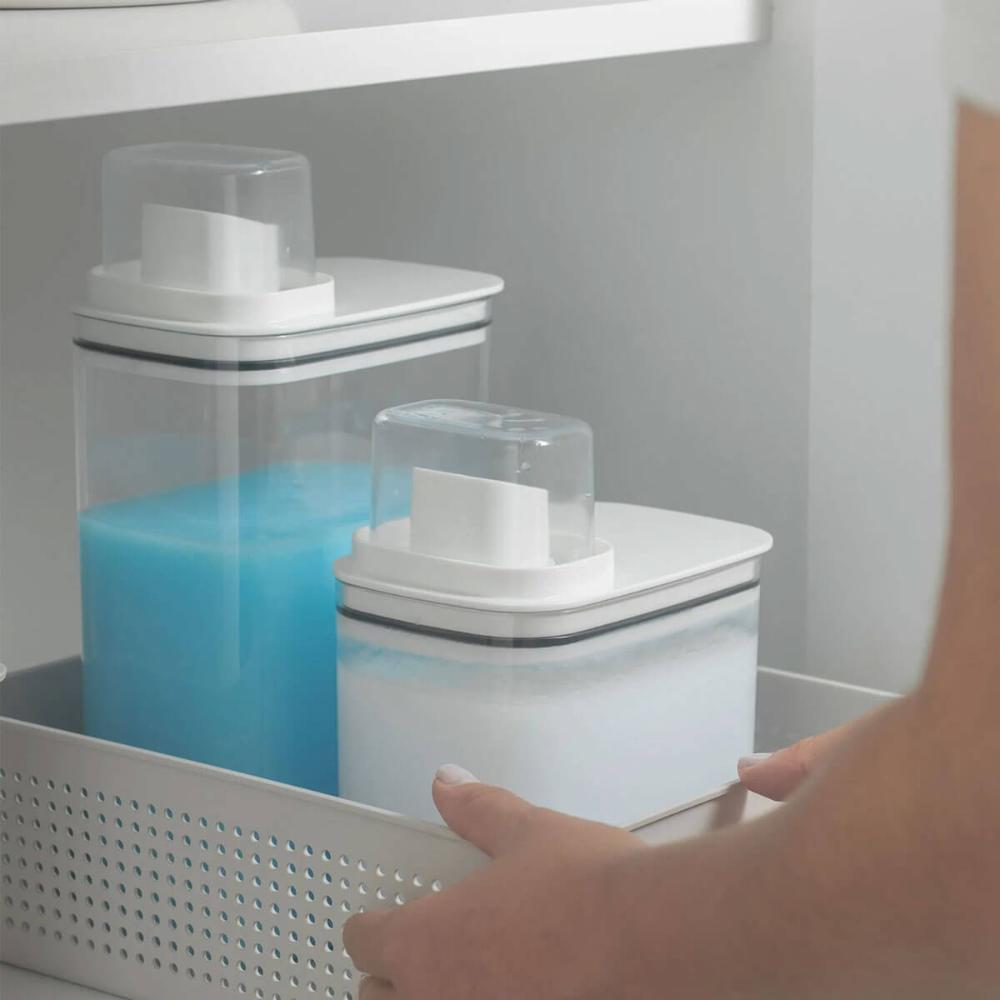 Kit 2 Dispenser para Sabão Líquido Amaciante 1,5L e 2,3L Flow Tampa Medidora Ou