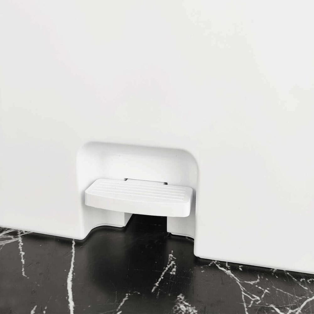 Kit 2 Lixeiras de Pedal com Aro Interno 12 Litros e 20 Litros Dupla Seletiva OU Trium Branco