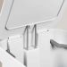 Kit 2 Lixeiras de Pedal com Aro Interno 12 Litros e 20 Litros Dupla Seletiva OU Trium Branco