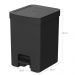 Kit 2 Lixeiras de Pedal com Aro Interno 12 Litros e 20 Litros Dupla Seletiva OU Trium Preto