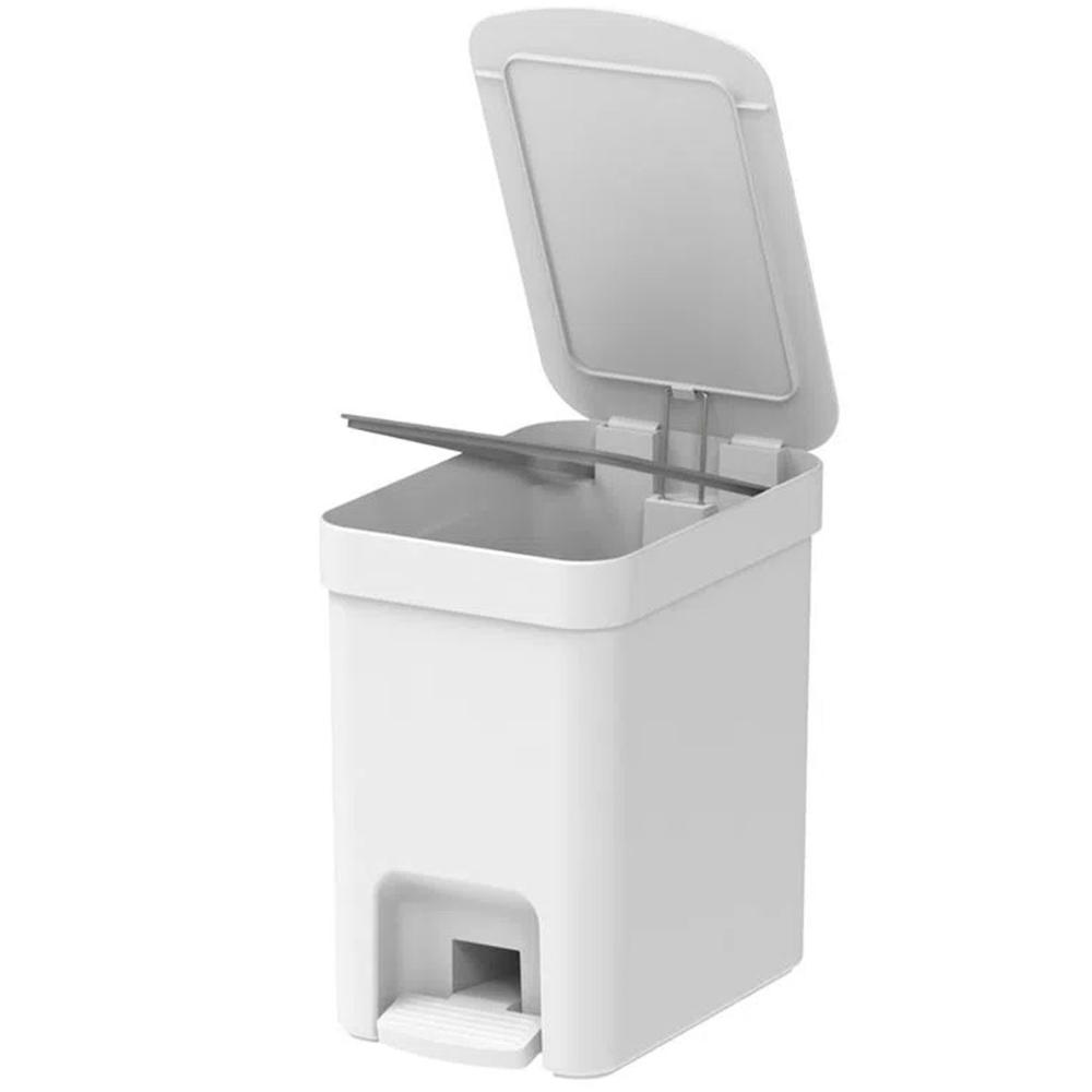 Kit 2 Lixeiras de Pedal com Aro Interno 6 Litros para Banhei