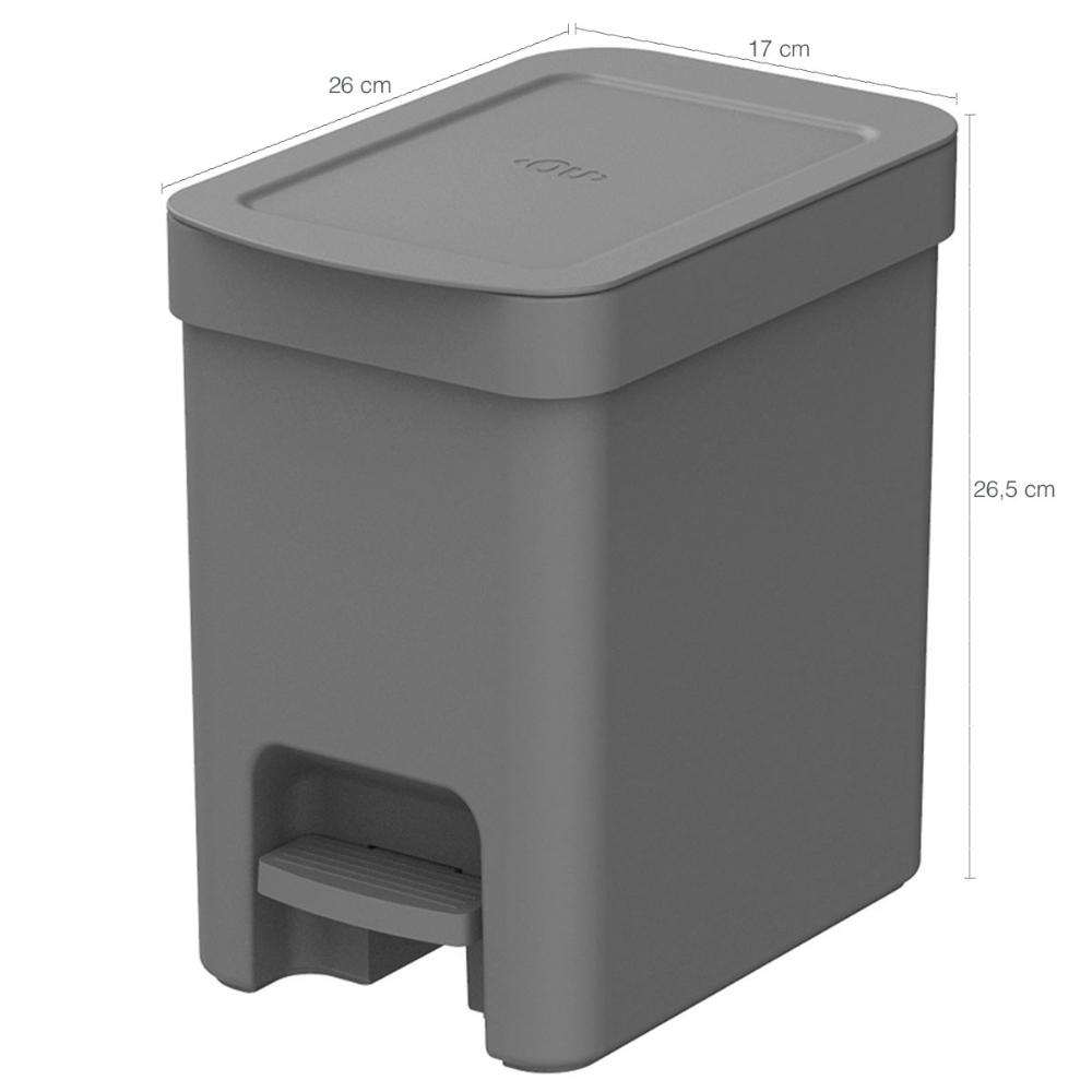 Kit 2 Lixeiras de Pedal com Aro Interno 6 Litros para Banhei