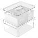 Kit 2 Organizadores Clear Fresh 2,2l com 2 Cestos para Geladeira Frutas Legumes Ou