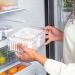 Kit 2 Organizadores Clear Fresh 2,2l com 2 Cestos para Geladeira Frutas Legumes Ou