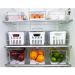 Kit 2 Organizadores De Geladeira Com Escorredor 5L Caixas Plásticas Para Legumes Clear Fresh OU