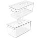 Kit 2 Organizadores De Geladeira Porta Ovos 36 Un Porta Frutas Legumes Verduras 5L Clear Fresh OU