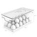 Kit 2 Organizadores De Geladeira Porta Ovos 36 Un Porta Frutas Legumes Verduras 5L Clear Fresh OU