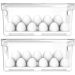 Kit 2 Organizadores De Ovos Clear Fresh Porta Ovos Empilhável Organizador De Geladeira 36 Ovos OU