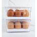 Kit 2 Organizadores Porta Ovos Com Tampa Caixas De Armazenamento Para Ovos 18 Un Cada Clear Fresh OU